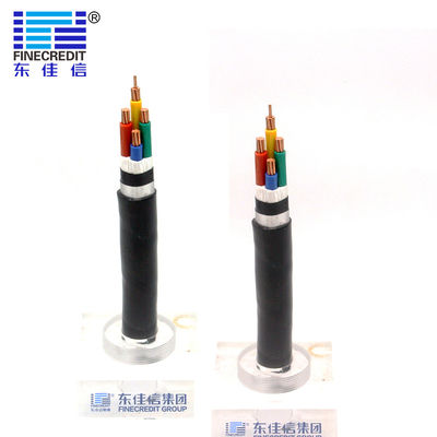 Black 70mm VV22 YJV22 Armoured Electrical Cable PVC Insulation